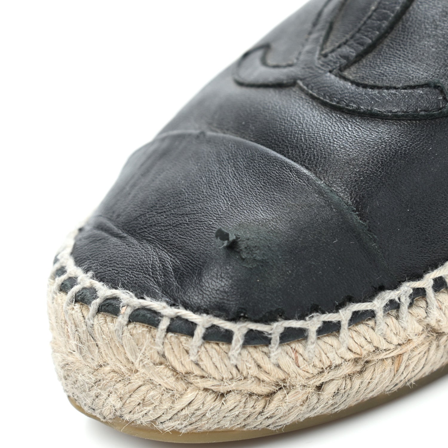 Chanel Lambskin CC Espadrilles 38 Black 9 of 15