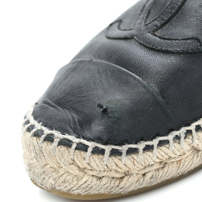 Chanel Lambskin CC Espadrilles 38 Black 9 of 15