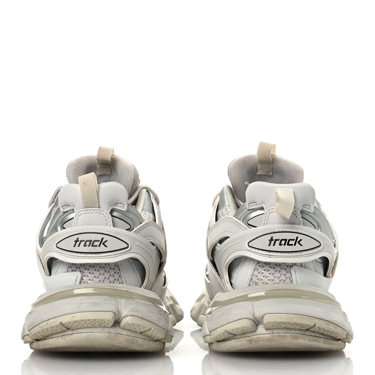 Rubber Mesh Fabric Monocolor Recycled Sole Womens Track Sneakers 38 White