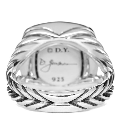 David Yurman Sterling Silver Diamond 11mm Albion Pave Ring 49 5 4 of 6