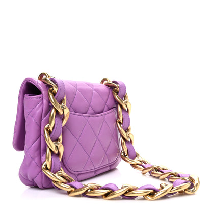 Chanel Lambskin Quilted Small CC Funky Town Flap Purple 3 of 10