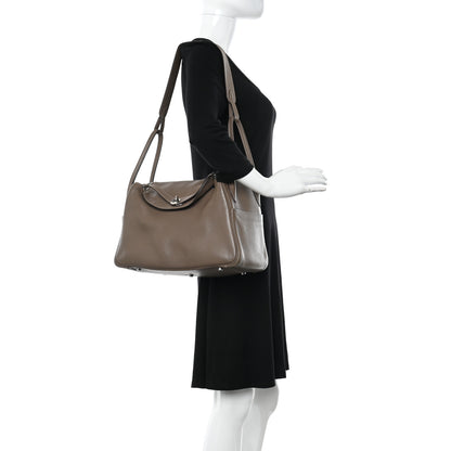 Hermes Taurillon Clemence Lindy 34 Etoupe 2 of 11