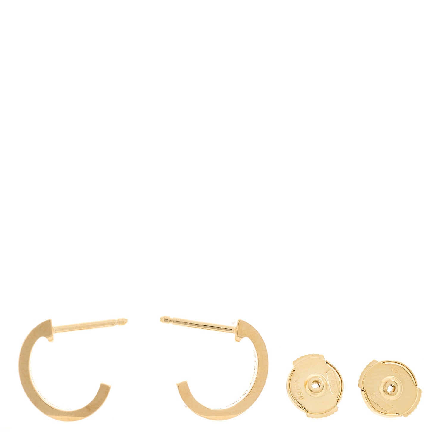 Cartier 18K Yellow Gold Small LOVE Hoop Earrings 3 of 7