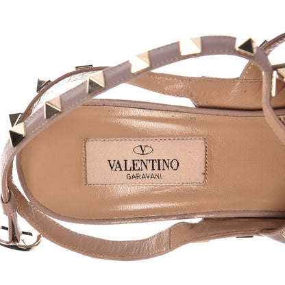 Valentino Garavani Calfskin Nappa Rockstud Ankle Strap 100mm Pumps 39.5 Light Stone Poudre 10 of 10
