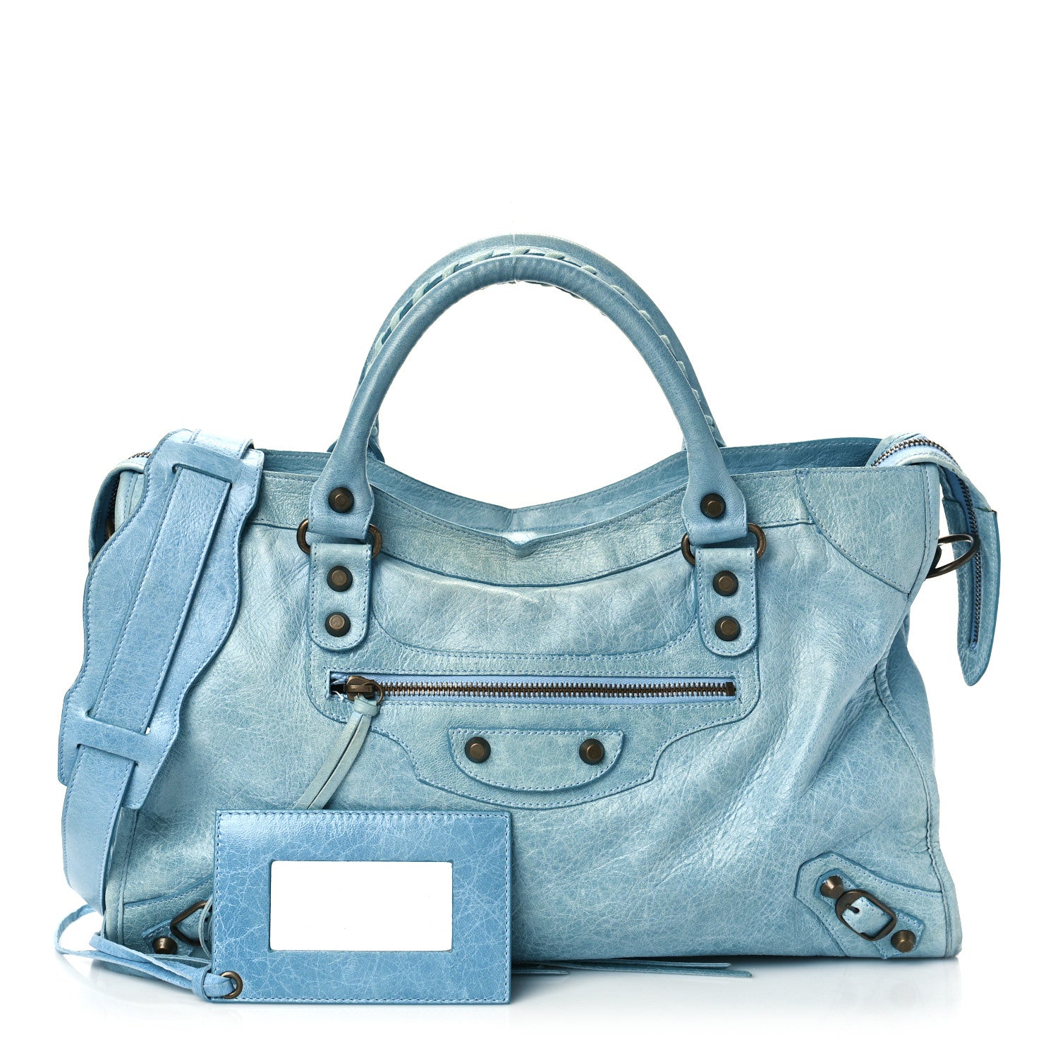 Balenciaga Agneau Classic Hardware City Bleu Acier 1 of 10