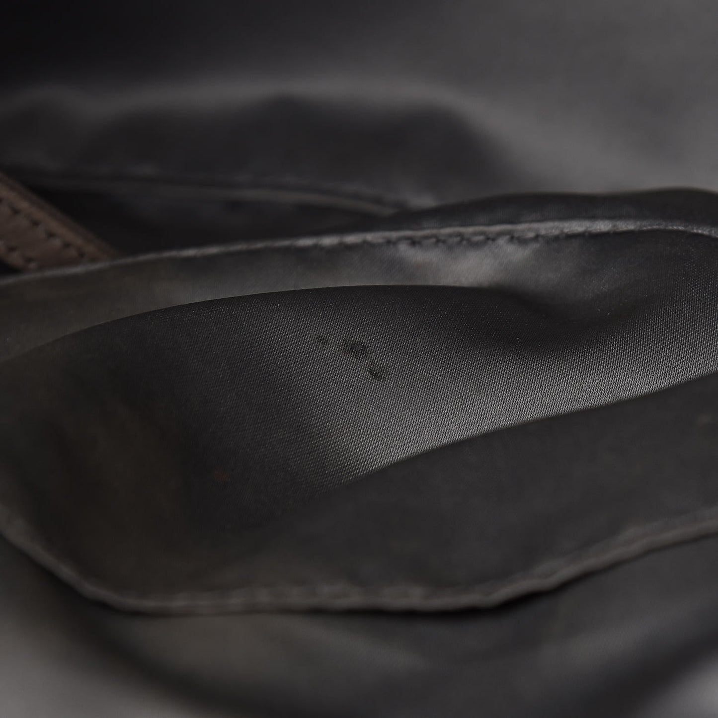 Distressed Lambskin Large Lady Braid Satchel Dark Grey