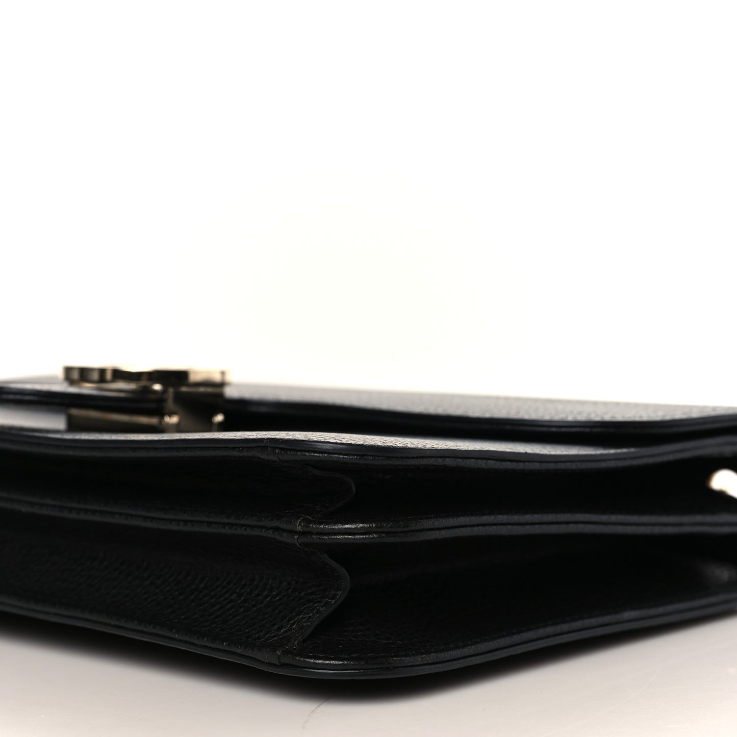 Dollar Calfskin Interlocking G Shoulder Bag Black