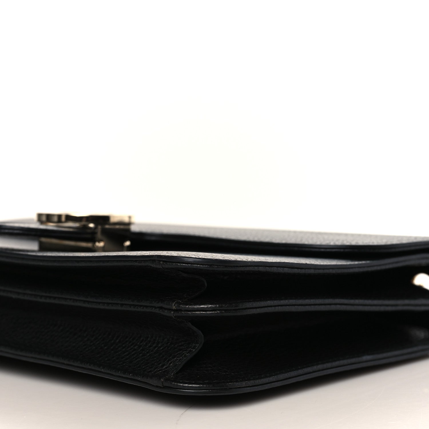 Gucci Dollar Calfskin Interlocking G Shoulder Bag Black 9 of 9