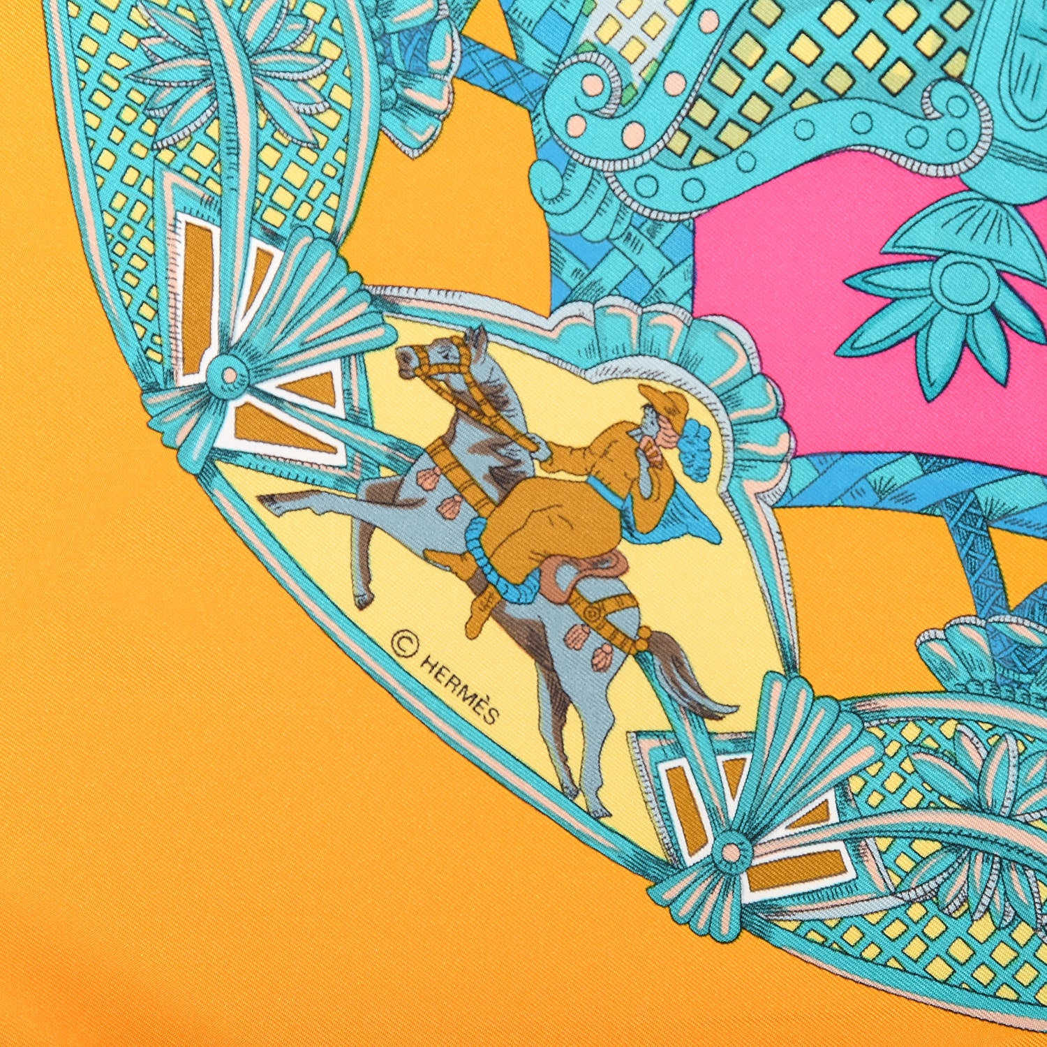 Hermes Silk Tournez Manege Scarf 90 3 of 5