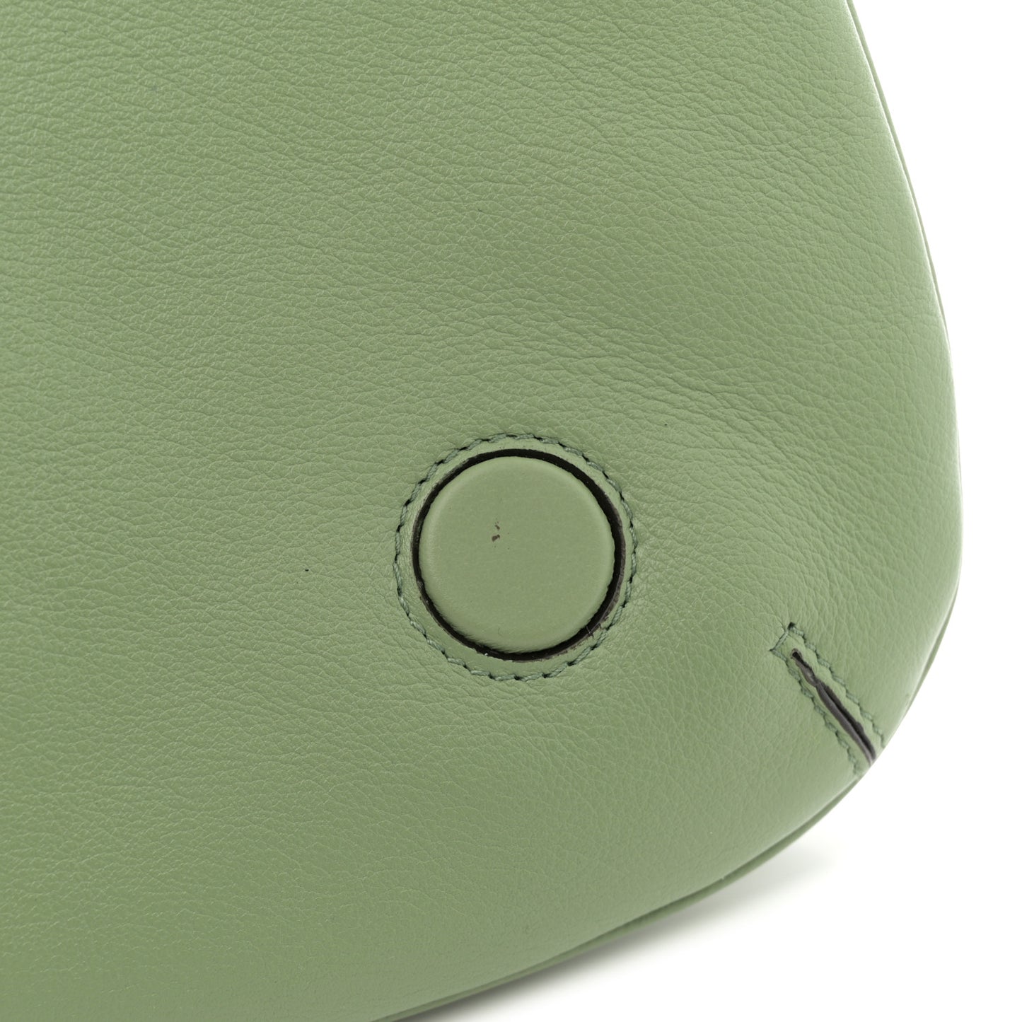 Roxy Calfskin Web Medium Blondie Top Handle Shoulder Flap Bag Salamander Green