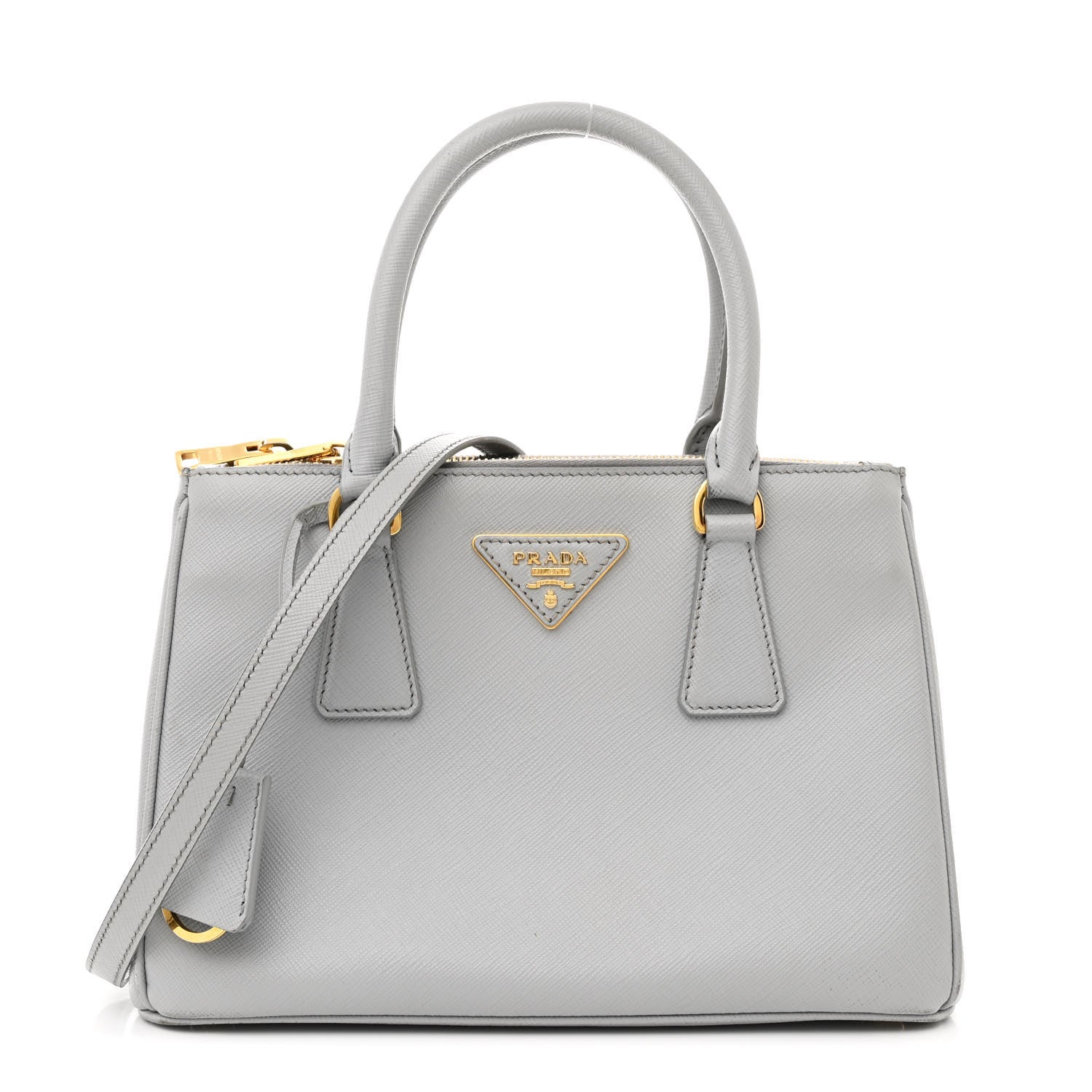 Prada Saffiano Lux Small Galleria Double Zip Tote Granito 1 of 13