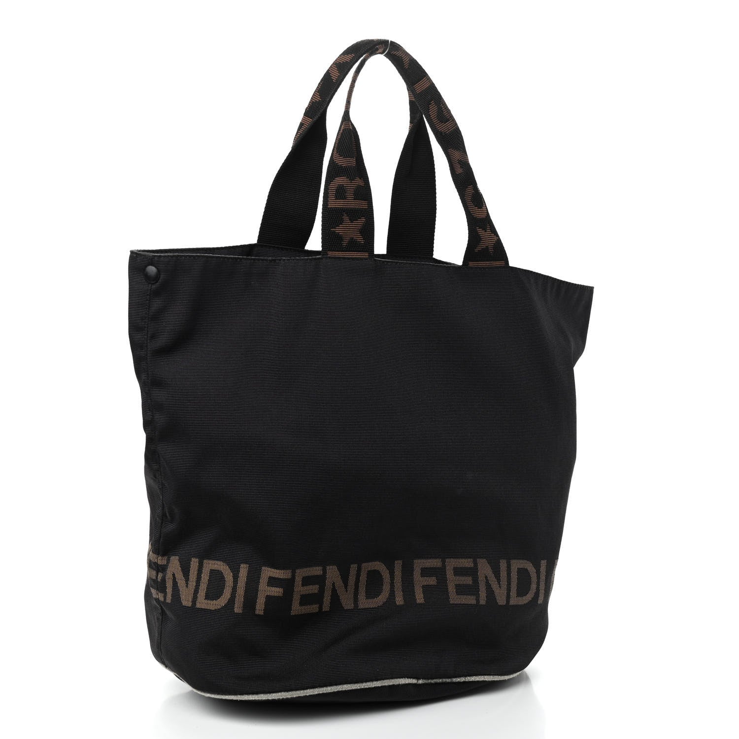 Fendi FF Canvas Bucket Bag Black 2 of 13