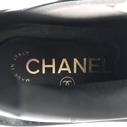 Chanel Crumpled Calfskin Patent Cap Toe Short Boots 38 Black 6 of 8