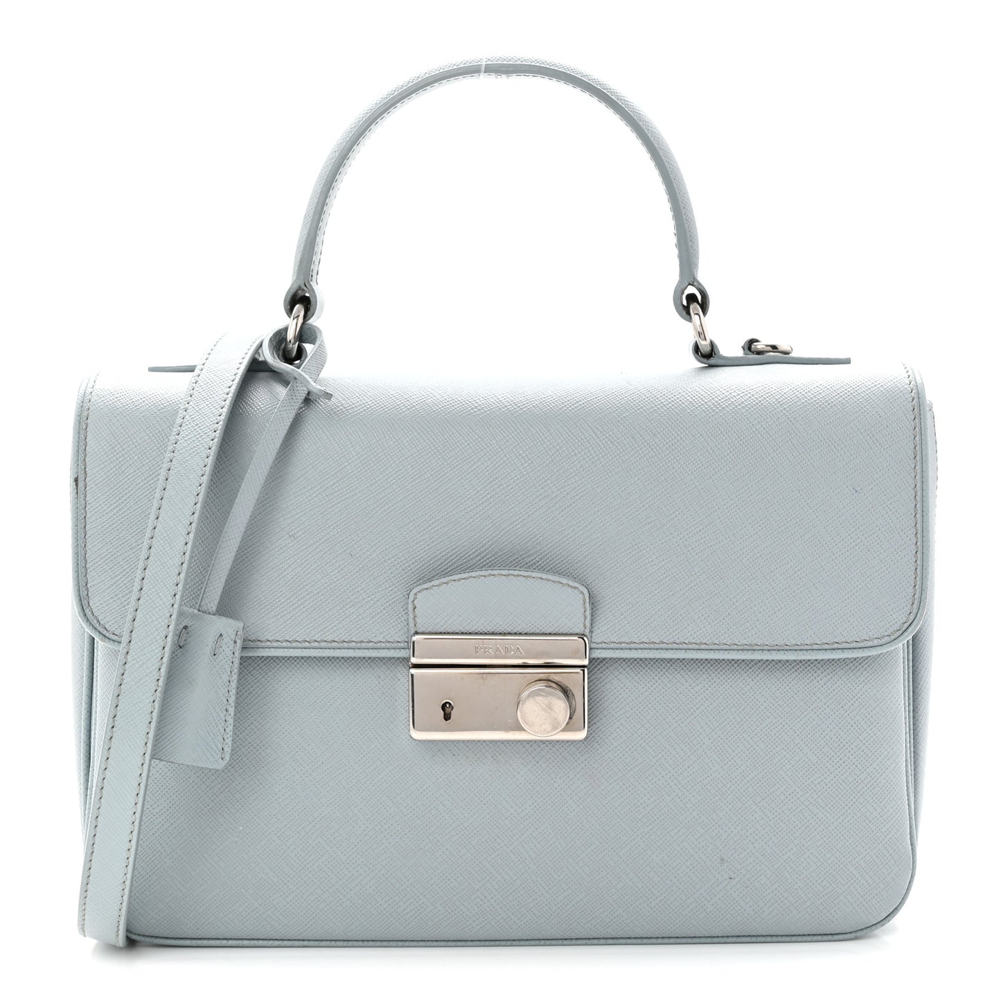 Saffiano Lux Sound Top Handle Light Blue