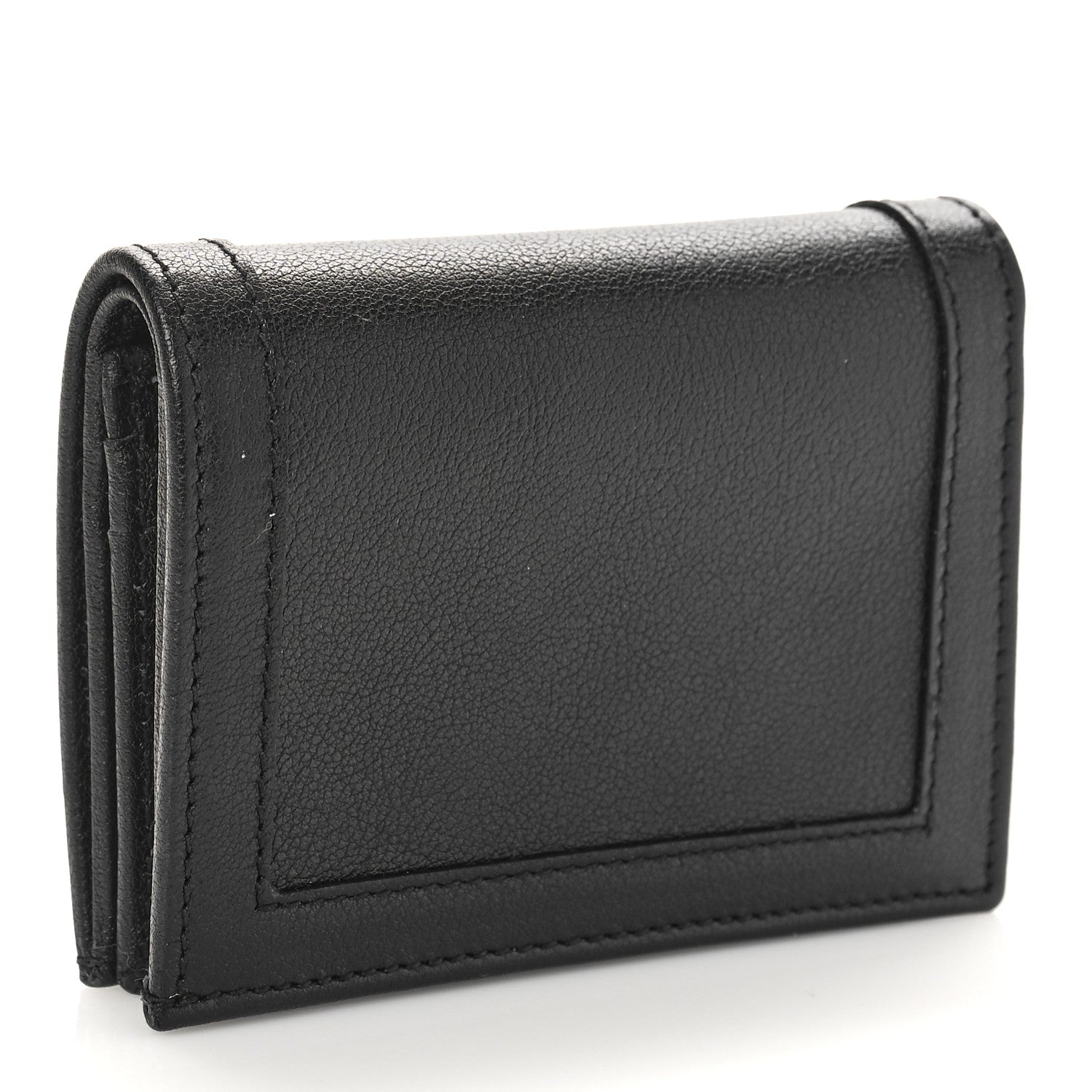 Gucci Wonka Grain Calfskin Diana Card Case Wallet Black 3 of 9