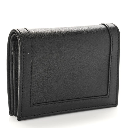 Gucci Wonka Grain Calfskin Diana Card Case Wallet Black 3 of 9