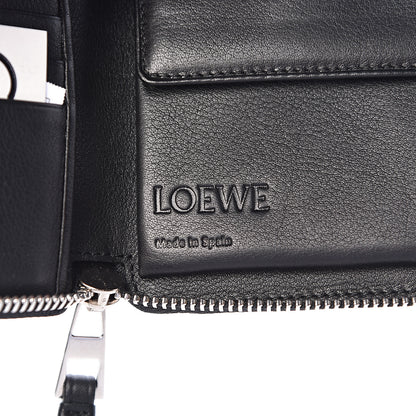 Loewe Calfskin Small Puzzle French Zip Around Wallet Black Pink Tulip Mocca 6 of 7