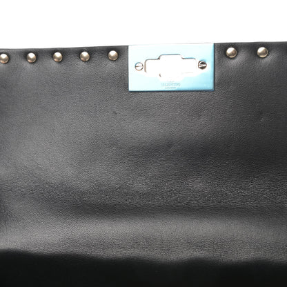 Valentino Garavani Lambskin Medium Rockstud Spike Shoulder Bag Black 10 of 11