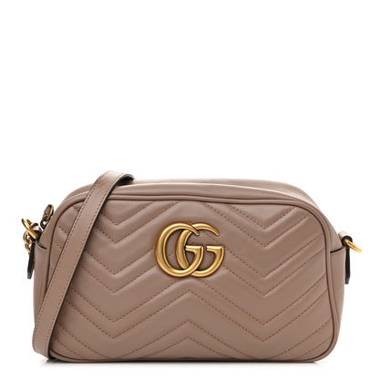Gucci Calfskin Matelasse Small GG Marmont Chain Shoulder Bag Porcelain Rose 1 of 12