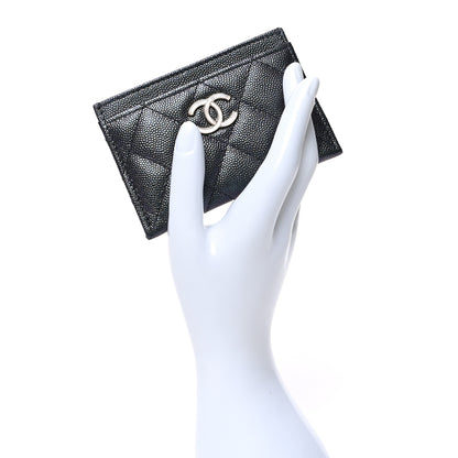 Chanel Iridescent Caviar Quilted Card Holder Black 2 of 11