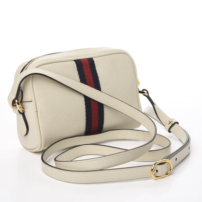 Gucci Textured Dollar Calfskin Web Mini Ophidia Shoulder Bag Mystic White 2 of 9
