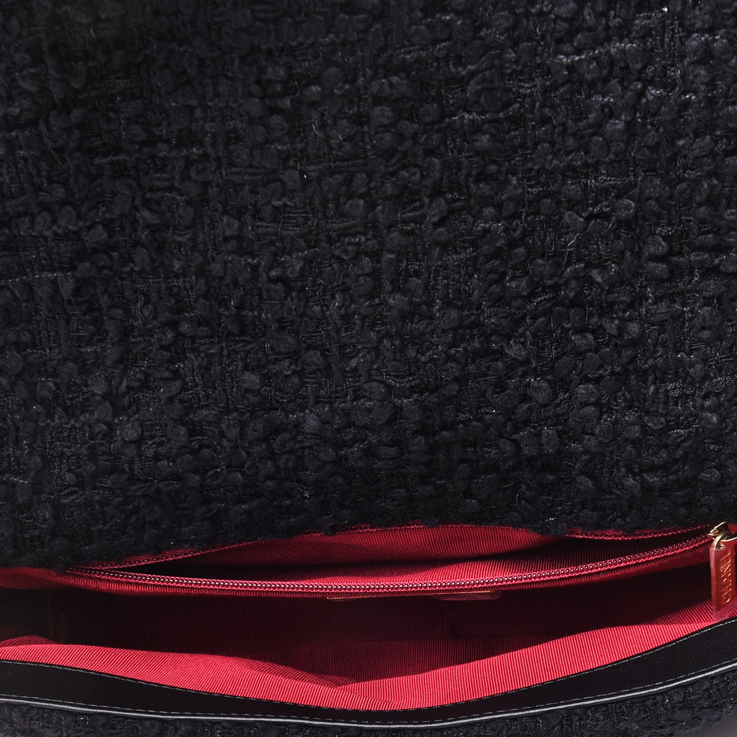Tweed Quilted Medium Chanel 19 Flap Black