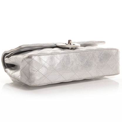 Chanel Lambskin Medium Double Flap Silver 4 of 9