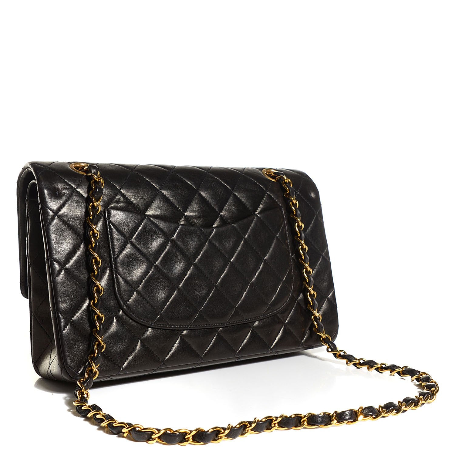 Chanel Lambskin Quilted Medium Double Flap Black 3 of 8