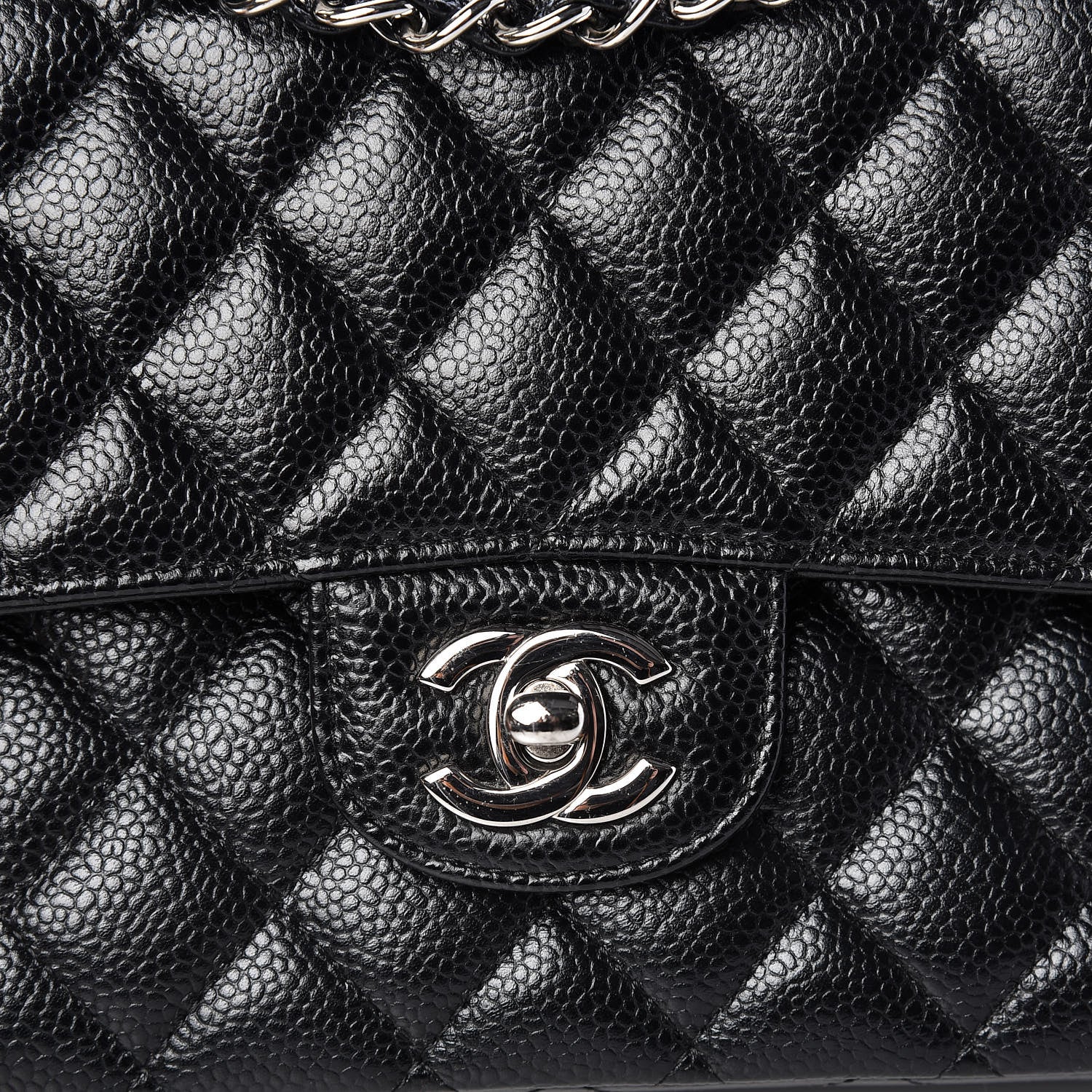 Chanel Caviar Quilted Medium Double Flap Black 8 of 13