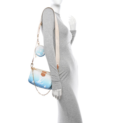 Louis Vuitton LOUIS VUITTON Monogram Giant By The Pool Multi Pochette Accessories Blue 2 of 14