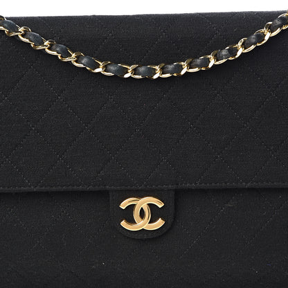 Chanel Jersey Quilted Medium Single Flap Black 12 of 12