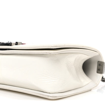 Chanel Patent Tweed Medium Boy Flap White 10 of 12