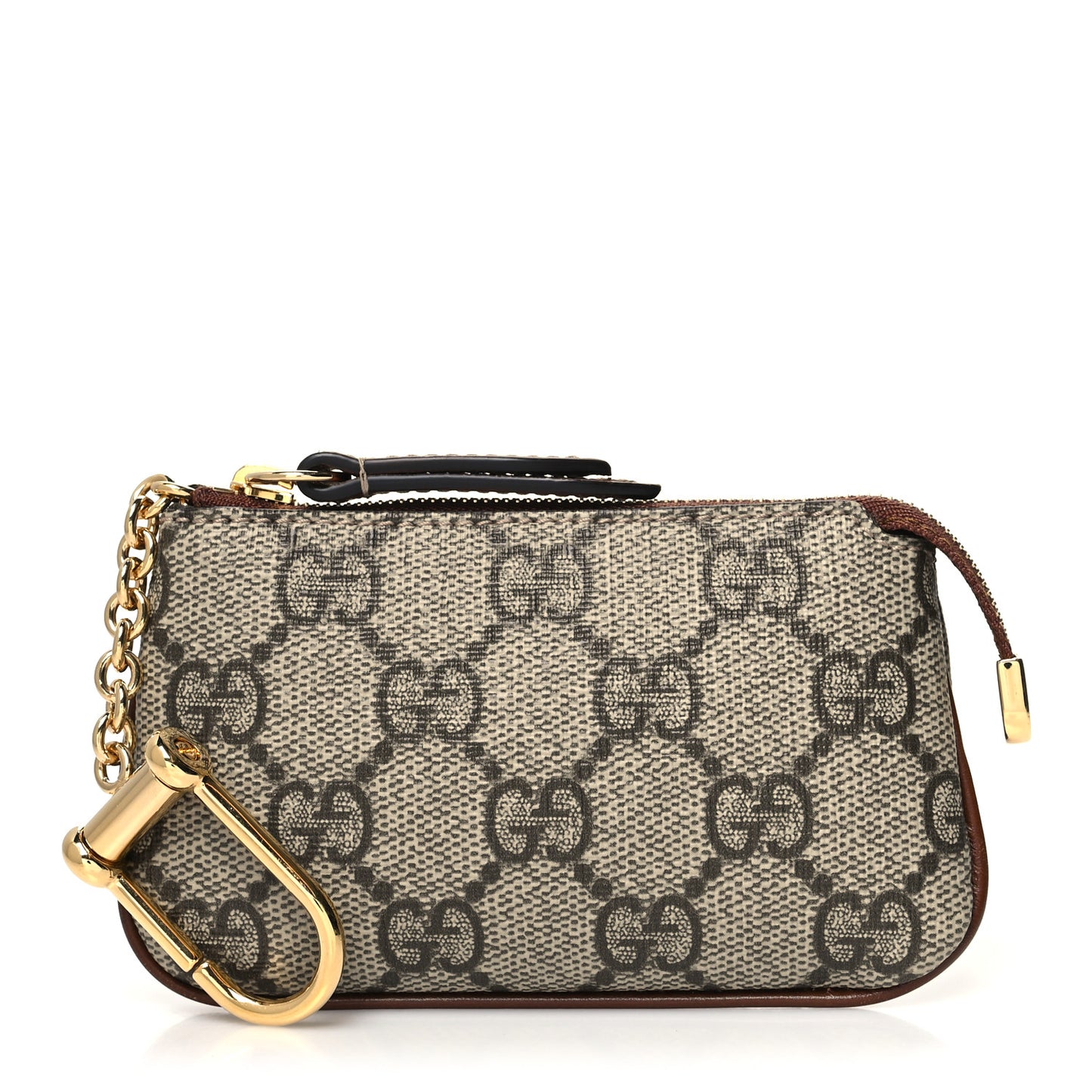 GG Supreme Monogram Key Case Beige Ebony Cuir