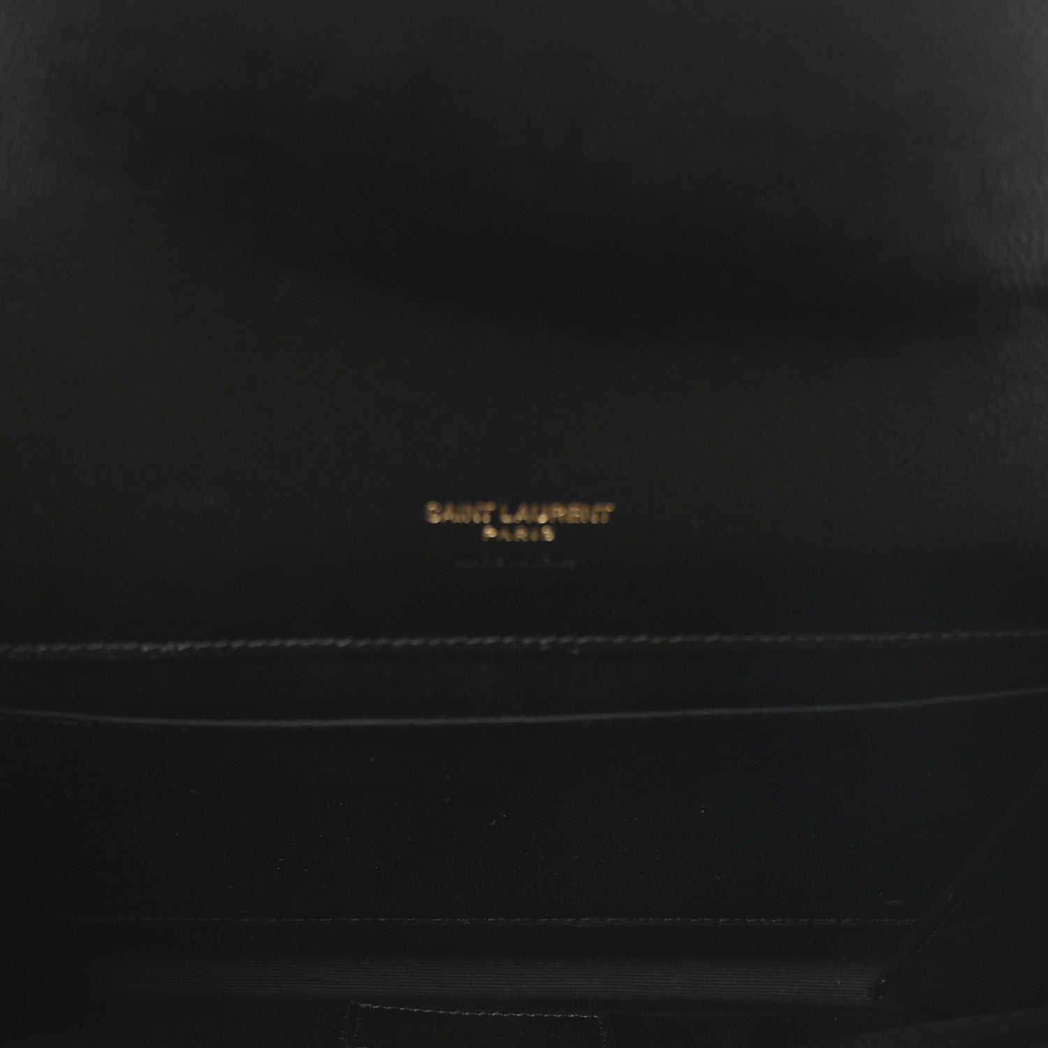 Saint Laurent Grain De Poudre Matelasse Chevron Monogram Envelope Clutch Black 4 of 10
