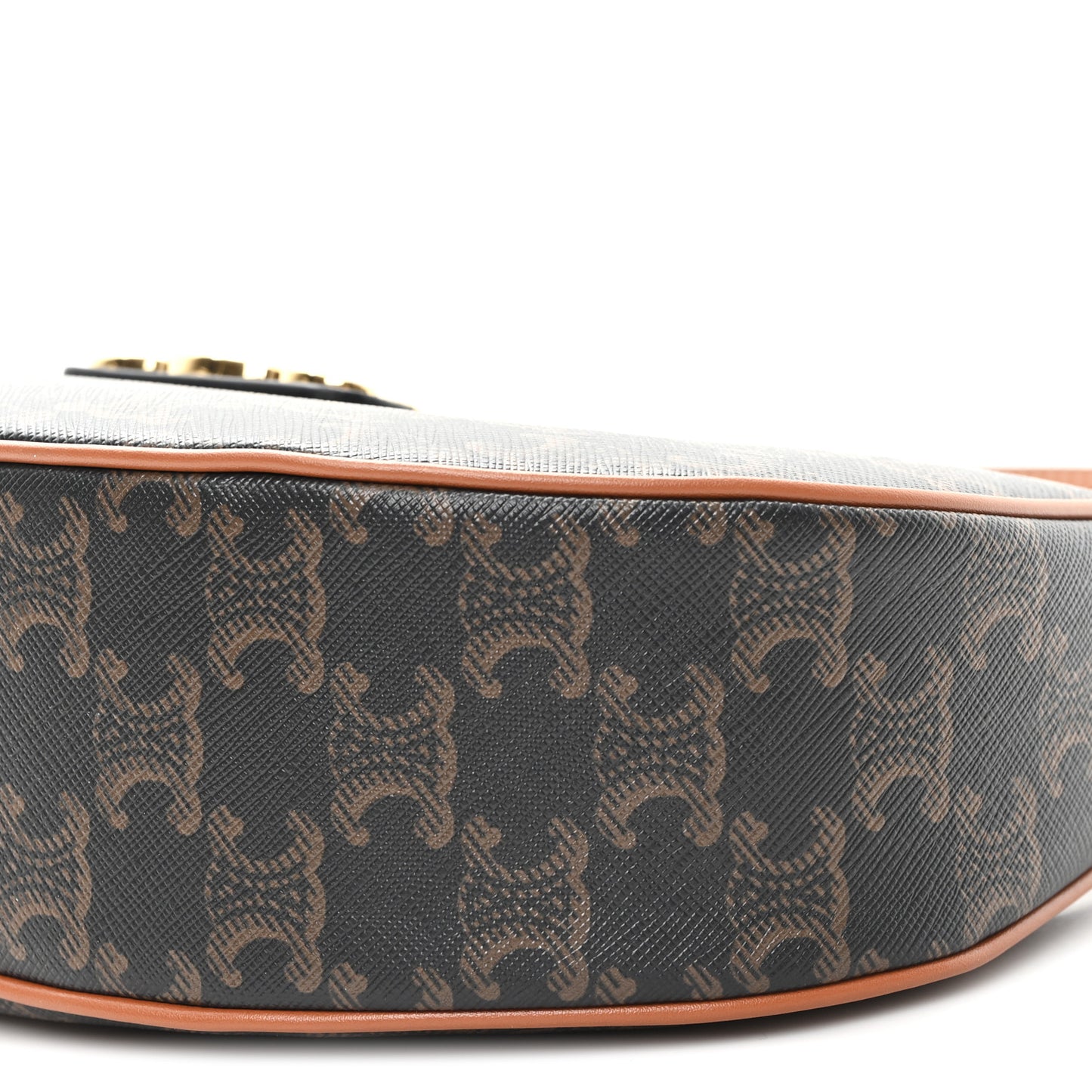 Triomphe Canvas Calfskin Medium Strap Ava Triomphe Shoulder Bag Tan
