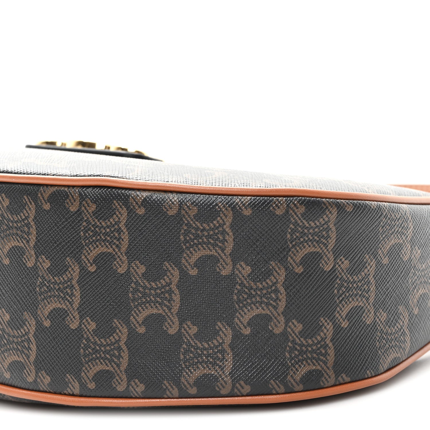 Celine Triomphe Canvas Calfskin Medium Strap Ava Triomphe Shoulder Bag Tan 9 of 9