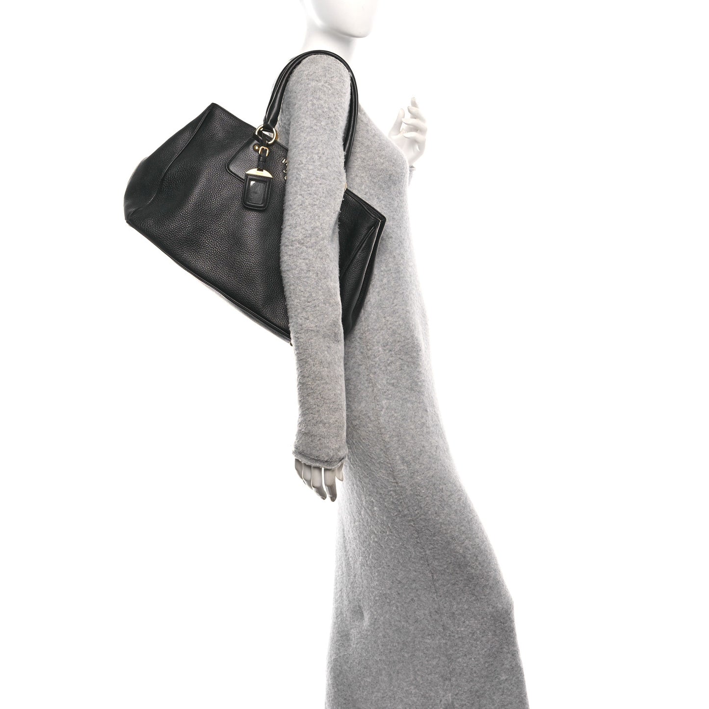 Vitello Daino Tote Black