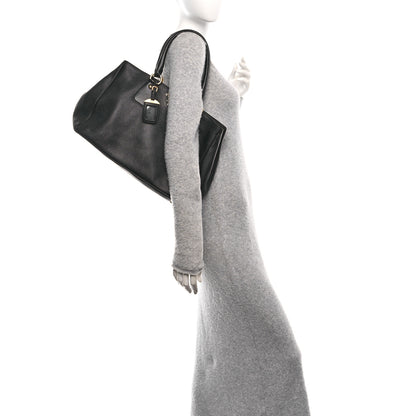 Prada Vitello Daino Tote Black 2 of 9