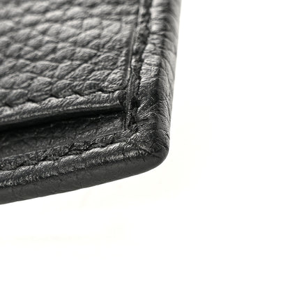 Gucci Pebbled Calfskin Soho Compact Flap Wallet Black 14 of 17