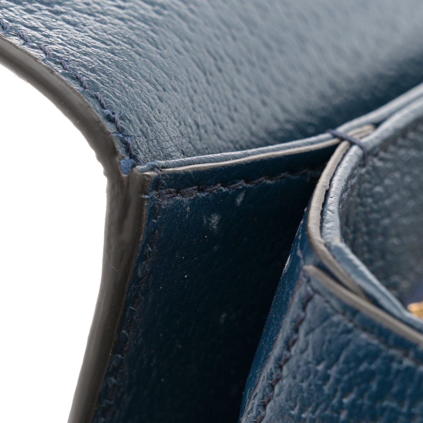 X ADIDAS Textured Dollar Calfskin Web Trefoil Mini Horsebit 1955 Shoulder Bag Navy Blue Red