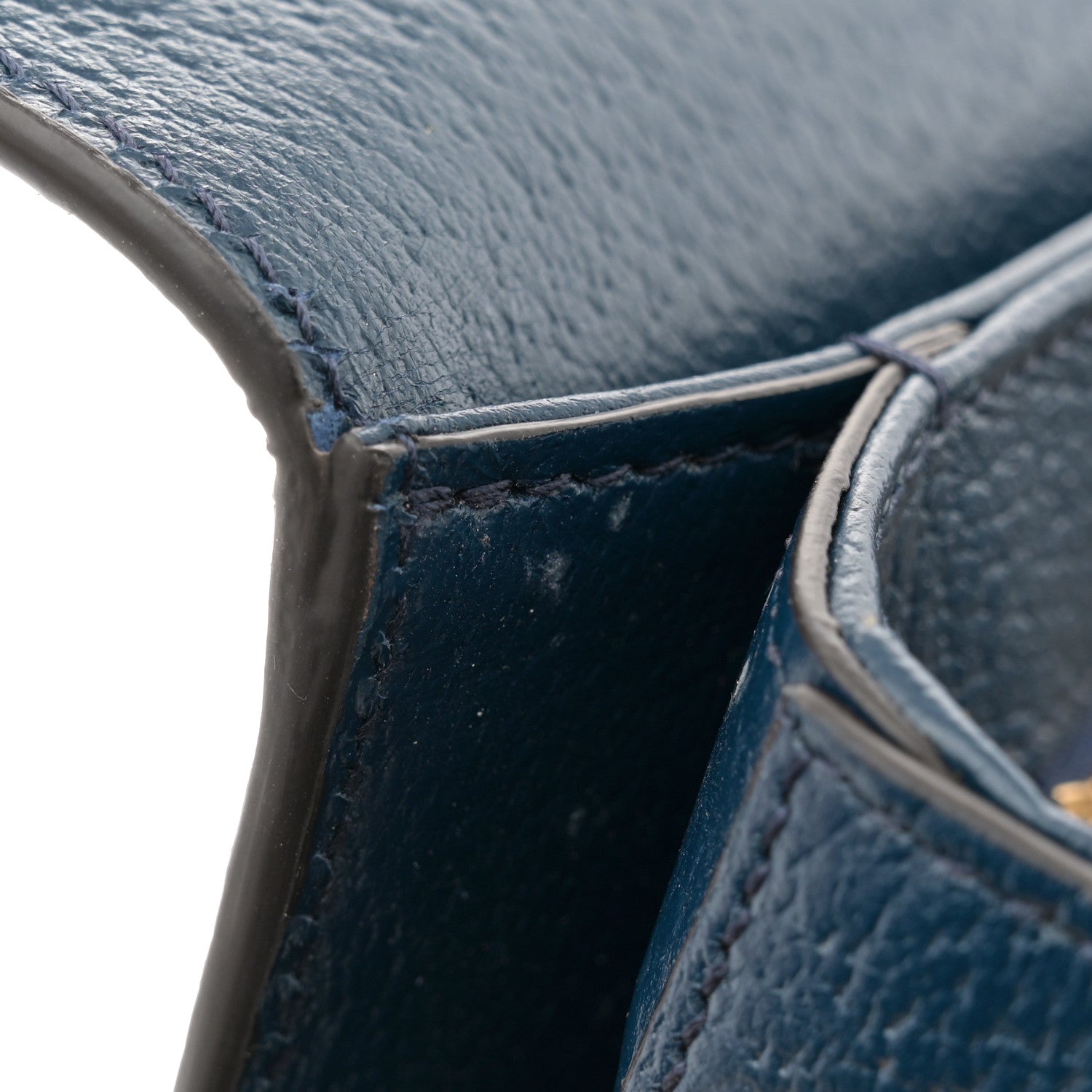 Gucci X ADIDAS Textured Dollar Calfskin Web Trefoil Mini Horsebit 1955 Shoulder Bag Navy Blue Red 12 of 12