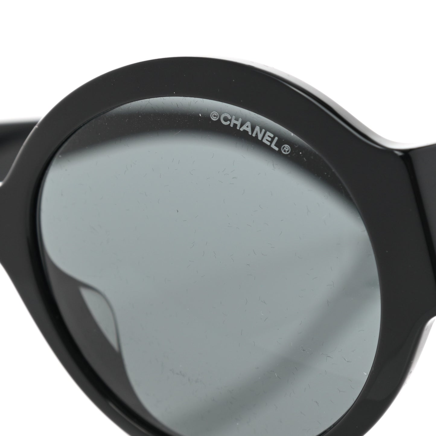 Acetate Round Sunglasses 5410-A Black