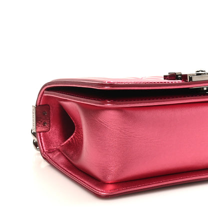 Chanel Metallic Patent Calfskin Quilted Small Boy Flap Pink 9 of 10
