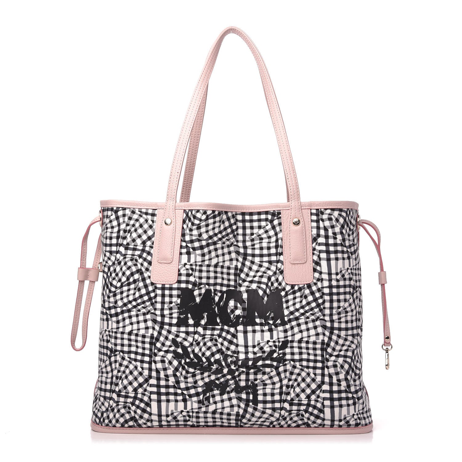 MCM Visetos Medium Liz Reversible Shopper Tote Powder Pink 3 of 10