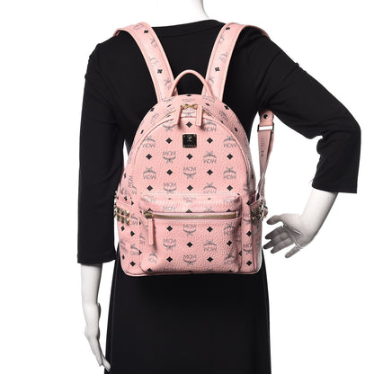 MCM Visetos Small Side Stud Stark Backpack Soft Pink 2 of 14