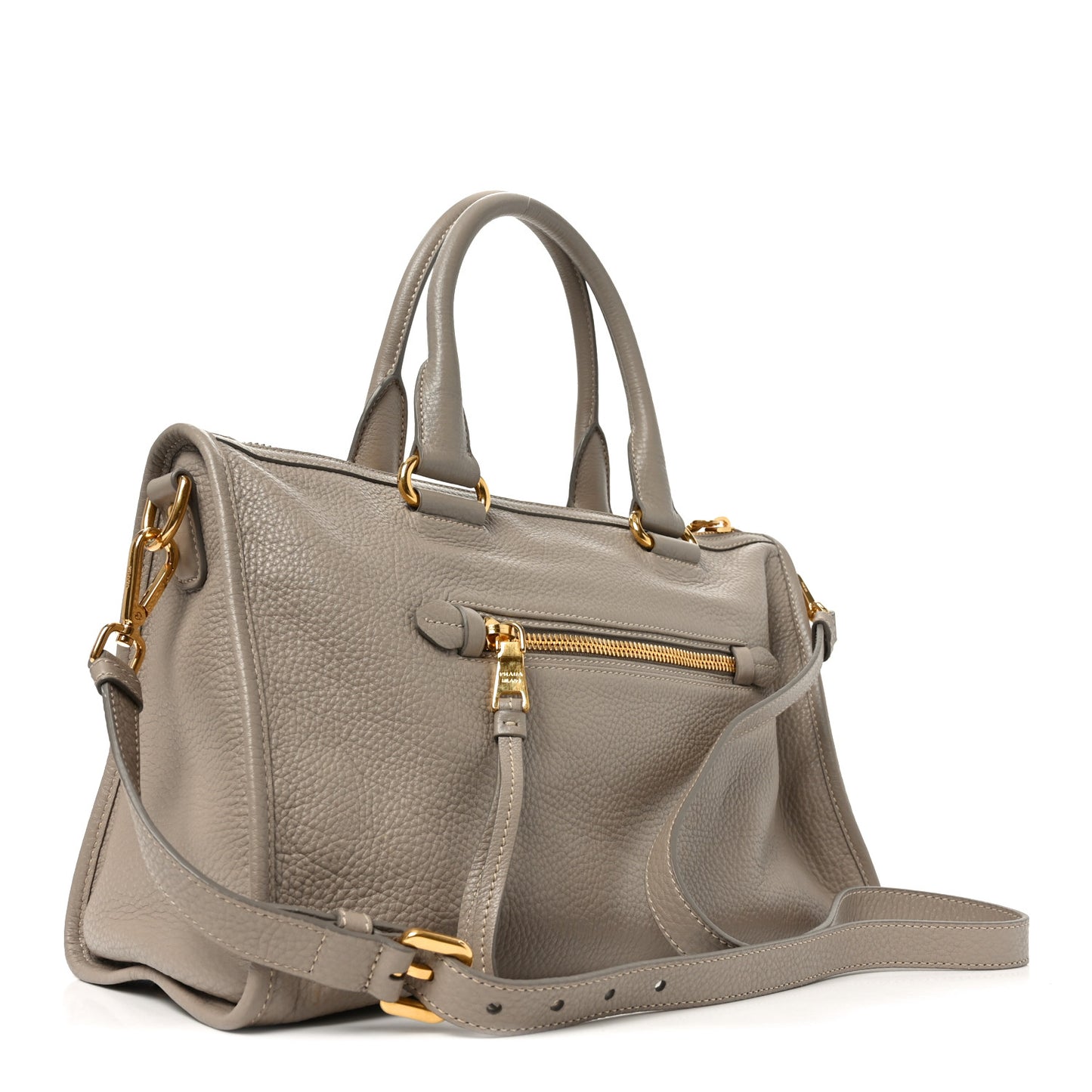 Vitello Daino Shopping Satchel Pomice