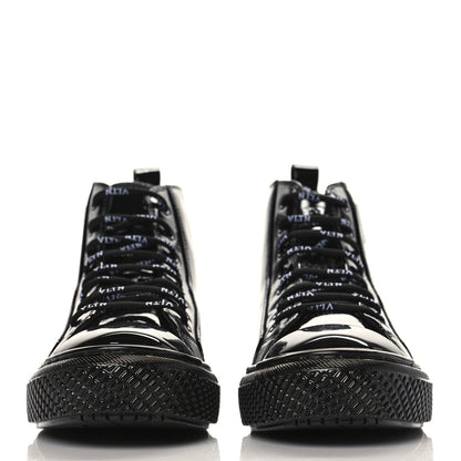 Valentino Garavani Patent Calfskin Womens VLTN High Top Sneakers 38 Black 2 of 9