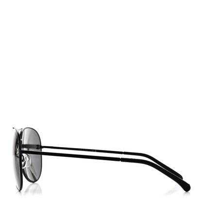 Chanel Aviator CC Sunglasses 4189-T-Q Black 3 of 7