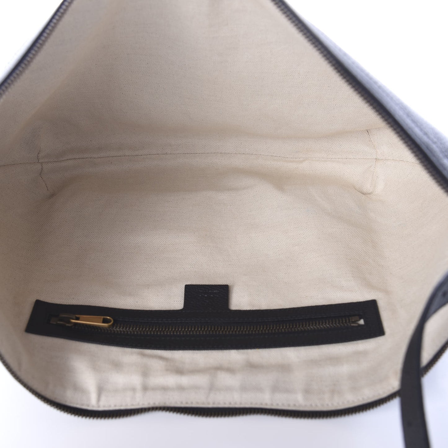 Grained Calfskin Logo Half Moon Hobo Black