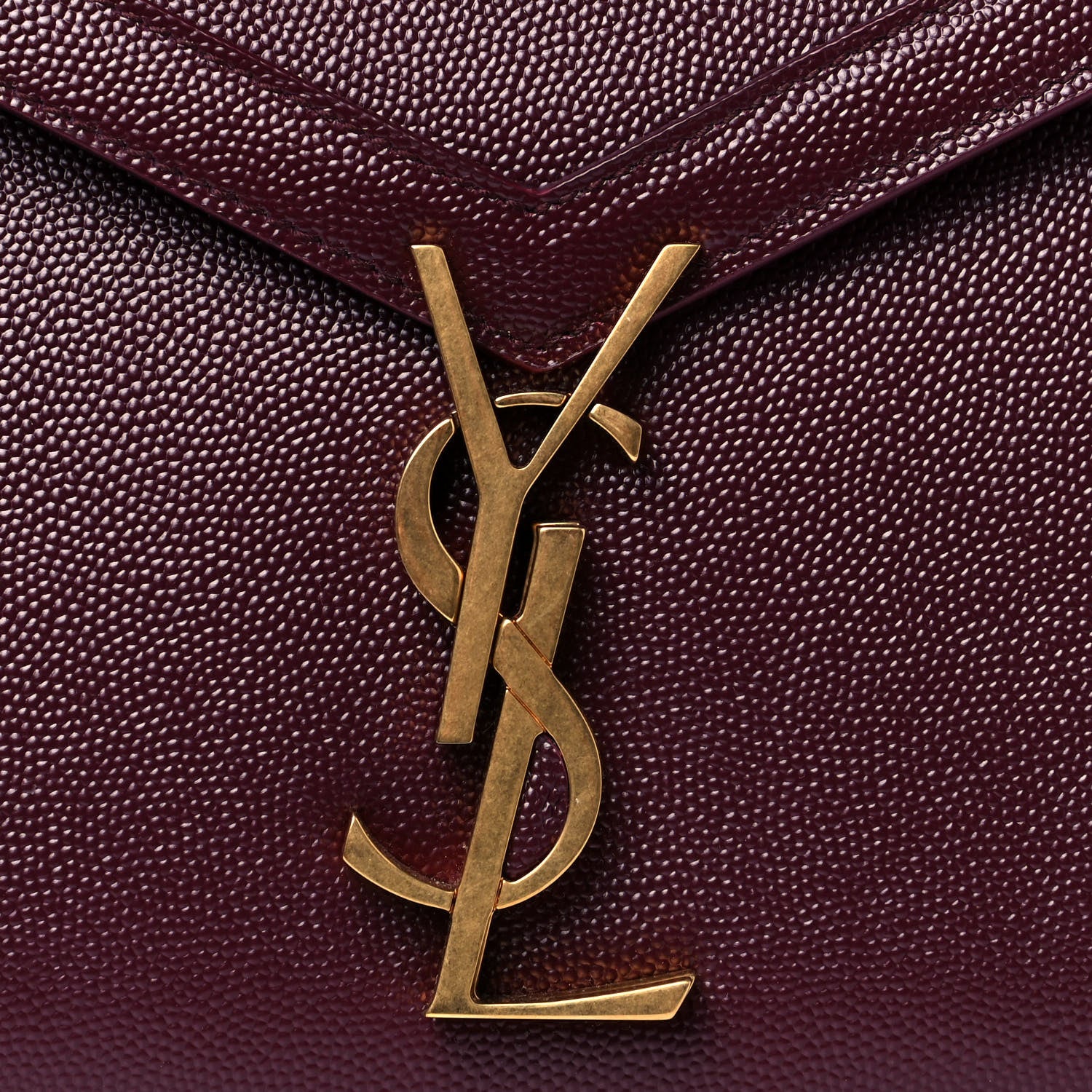 Saint Laurent Grain de Poudre Medium Classic Monogram Cassandra Top Handle Rouge Legion 8 of 13